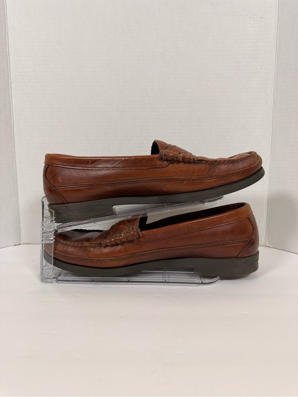 Sebago Tan Leather Penny Loafers - Classic Slip-On Style